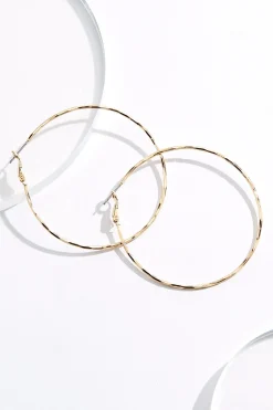 Delicate Hammered Hoop Earrings