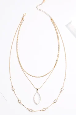 Delicate Layered Faceted Glass Necklace