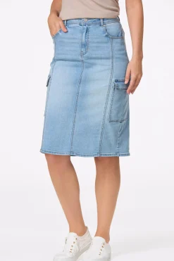 Denim Cargo Skirt