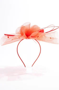 Dot Mesh Feather Fascinator