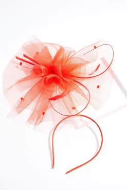 Dot Mesh Feather Fascinator