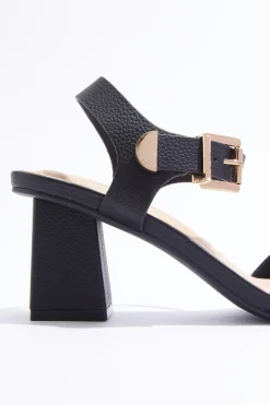 Double Buckle Heeled Sandals
