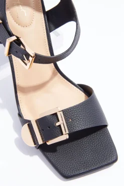 Double Buckle Heeled Sandals