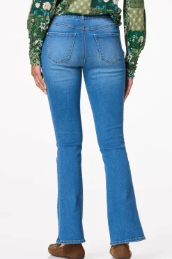 Double Button High Rise Bootcut Jeans