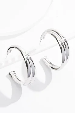 Double Row Hoop Earrings