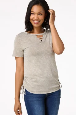 Drawstring Side Tee