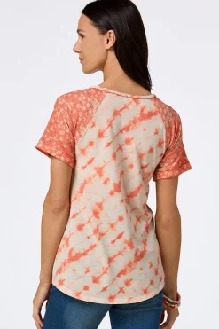 Dyed Floral Braided Trim Top