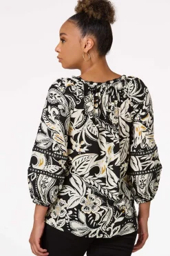 Embellished Safari Floral Top