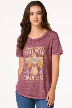 Embellished Stay Wild Tee