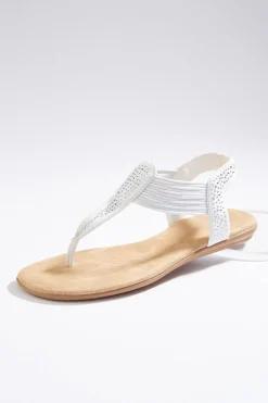 Embellished Stretch Sandals