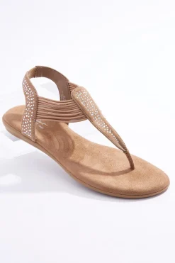 Embellished Stretch Sandals