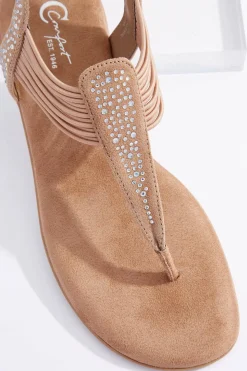 Embellished Stretch Sandals