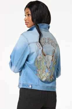 Embroidered Free Spirit Denim Jacket