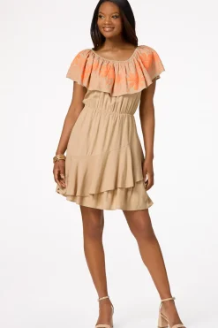 Embroidered Swing Dress