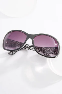 Etched Leaf Sunglasses