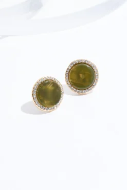 Everyday Lucite Button Earrings