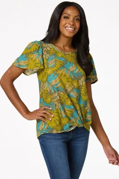 Eyelet Leaf Top