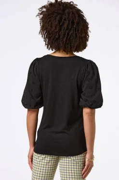 Eyelet Puff Sleeve Top