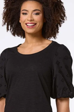 Eyelet Puff Sleeve Top