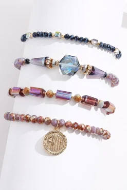 Faith Charm Stretch Bracelet Set