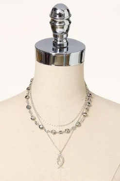 Faith Fish Pendant Layered Necklace