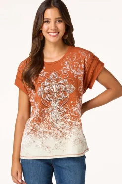 Filigree Braided Trim Tee