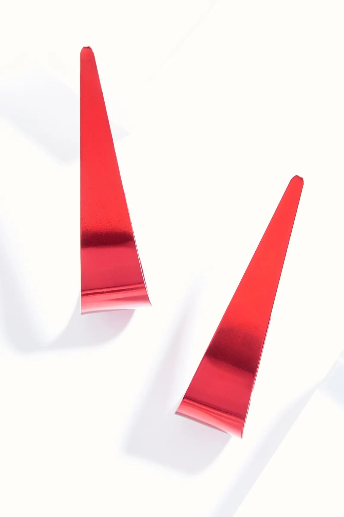 Flat Colored Metal Hoop Earrings