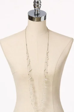 Floating Pearl Layered Necklace Set