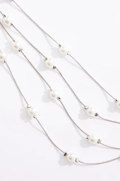 Floating Pearl Layered Necklace Set