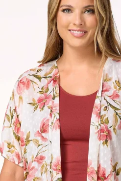 Floral Clip- Dot Kimono