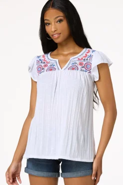 Floral Embroidered Top