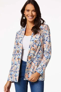 Floral Linen Blazer