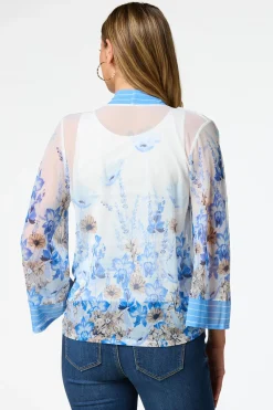 Floral Mesh Kimono