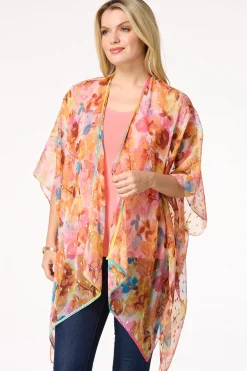 Floral Metallic Kimono