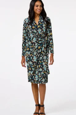 Floral Side Knot Midi Dress