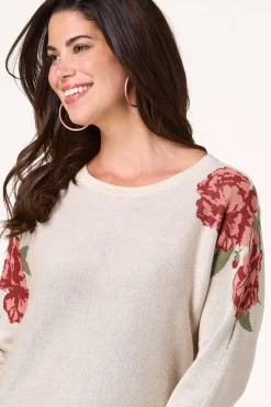 Floral Sleeve Sweater