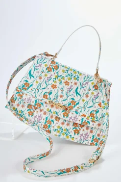 Floral Textured Satchel