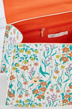 Floral Textured Satchel