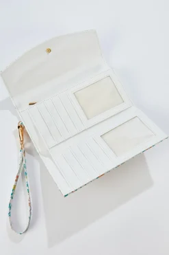 Floral Textured Wristlet Wallet