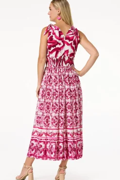 Floral Tile Maxi Dress