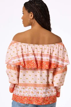 Flounced Off Shoulder Top