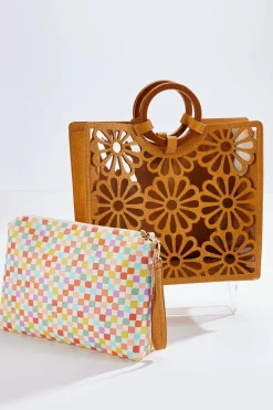 Flower Lucite Tote Set