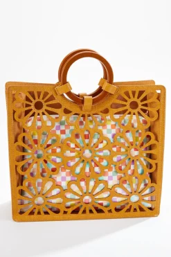 Flower Lucite Tote Set