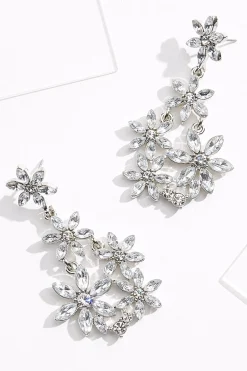 Flower Rhinestone Earrings