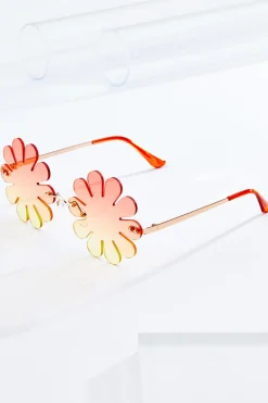 Flower Rimless Sunglasses