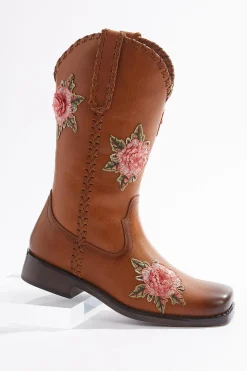 Flower Western Boots