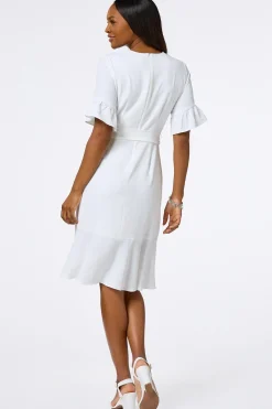 Flowy Ruffled Wrap Dress