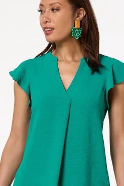 Flutter Sleeve Shift Dress