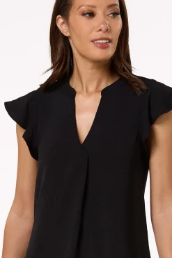 Flutter Sleeve Shift Dress