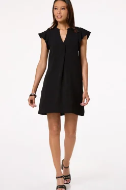 Flutter Sleeve Shift Dress
